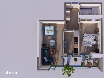 Apartament de 2 camere in prima faza de constructie, zona Metalurgiei