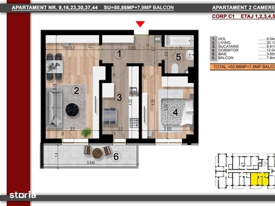 Berceni-Metrou Berceni-Apartament 2 camere decomandat-Acte gata