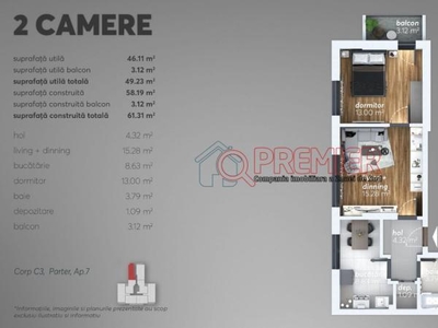 Brancoveanu - Aurel Persu - 2 camere