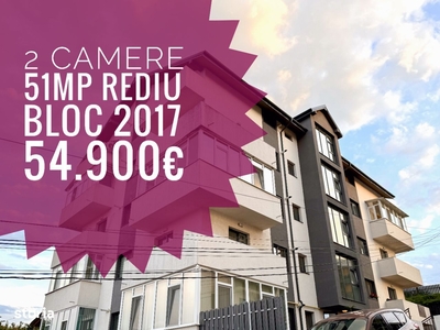 2 camere 54900 Euro - Bloc nou Rediu