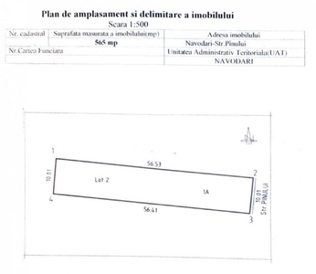 Navodari, teren 565 mp situat intre vile