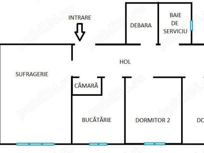 Apartament 3 camere Zona Racadau