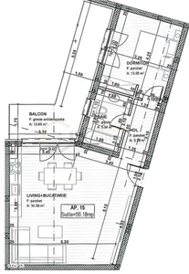 GIROC - 2 Camere - Terasa spatioasa - Etaj intermediar