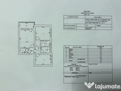 Apartament 3 camere decomandate etaj 1 Valea rosie Craiova