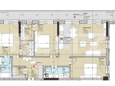 Apartament nou cu CF, 4 camere, 100 mp utili, terasa, Zorilor!