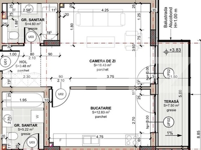 PROIECT NOU, apartament 2 camere finisat, 40 mp utili, zona Eroilor