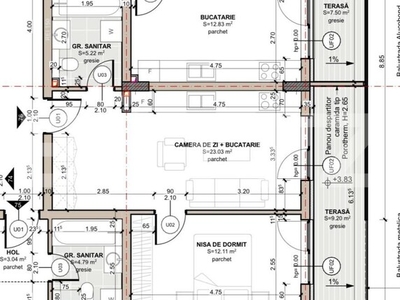 PROIECT NOU, apartament 2 camere finisat, 40 mp utili, zona Eroilor