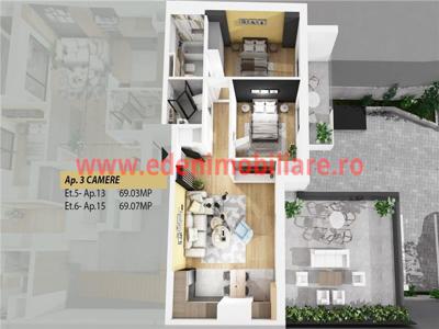 Apartament 3 camere de vanzare in Cluj, zona Semicentral, 131157 eur