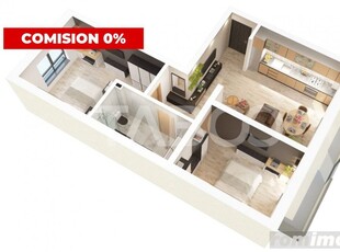 Comision 0%!Apartament 3 camere balcon si loc parcare in BLOC NOU 2024