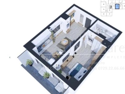 1 camera, decomandat, 50 mp, de vanzare apartament nou in zona Nicolina, Nicolina-Rond Vechi, Cod 153208