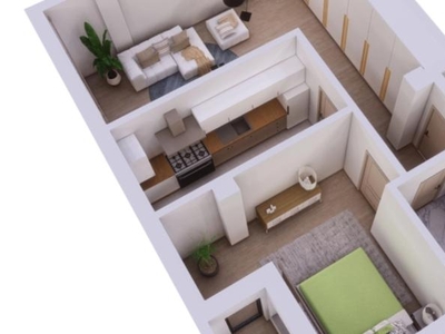 Pacurari apartament nou 59 mp, 2 camere, decomandat, de vanzare, Rediu - Strada Soarelui, Cod 153269
