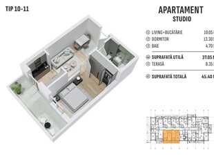 Apartament cu 3 camere openspace zona Valea Lupului, bloc cadre 2021