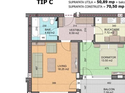 Apartament 2 Camere Finalizat Auchan Titan Parcul Teilor
