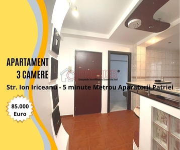 Apartament 3 camere - Str. Ion Iriceanu - Metrou Aparatorii Patrie
