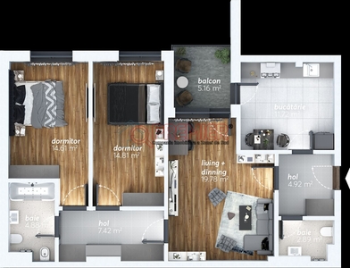 Apartament deosebit - 3 camere - Mutare imediata