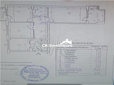 De vanzare Apartament 3 cametre Ramnicu Sarat Dristor cu centrala proprie