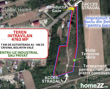 Teren Intravilan 4763MP | Giurgiu - Bolintin Vale - Crivina