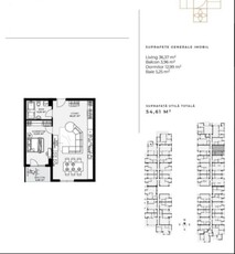 Apartament 2 camere, 54,61 mp, balcon, etaj 2, cartier Sopor