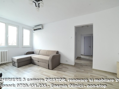 Inchiriere apartament 3 camere Dristor, metrou Dristor 3 camere semidecomandate