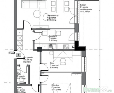 Apartament 3 camere in bloc nou