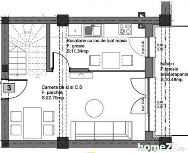 Apartament 3 camere in bloc nou