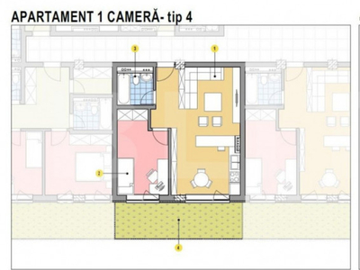 Apartament cu 1 camera
