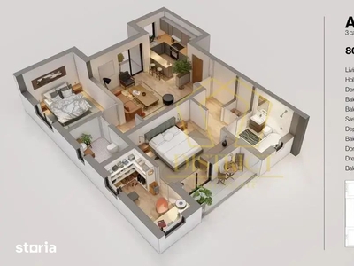 Apartament cu 3 camere si 2 balcoane | Dumbravita | Ikea