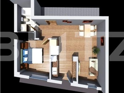 Apartament de 2 camere, 50.28mp,bloc nou, zona Corneliu Coposu