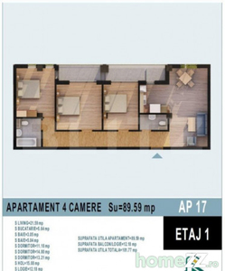 Apartament de 4 camere