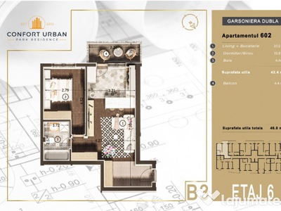 Apartament 2 camere Tip Studio, Acte Gata, Confort Urban