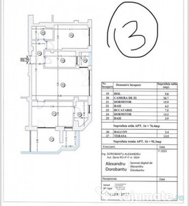 Apartament 2 camere 72.60 mp, in ansamblu rezidential zona D