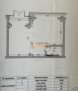 Spatiu comercial Coresi Kasper . 1550 Euro , 3 locuri parcare.