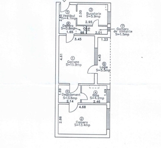 Apartament cu 2 camere in Gheorgheni, etaj 3/4, zona Albac !