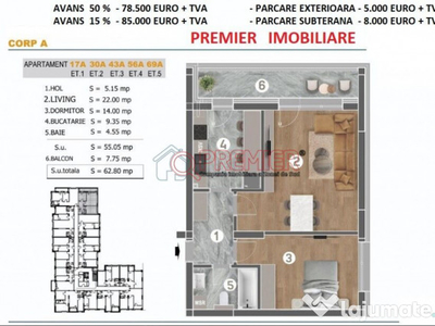 Parcul Tudor Arghezi - Metalurgiei - 2 camere - 76500 euro