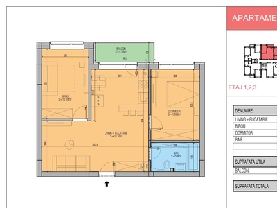 Apartament, 48 m²,