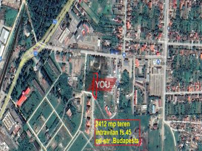 Teren intravilan 2412 mp in Ineu langa blocurile ANL cu front stradal 45 ml 48500 euro