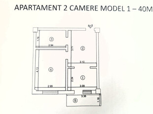 Apartament 2 camere finalizat bloc nou Cartierul Iriss fara comision