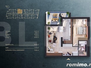 Apartament 2 camere intr-un Ansamblu rezidential Premium, zona Fabricii