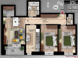 Apartament cu pardoseala izolata fonic si termic, materiale profesionale