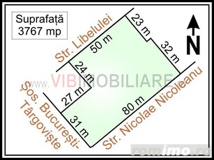 Straulesti - Sos. Bucuresti-Targoviste Stradal, teren intravilan, suprafata 3.767 mp