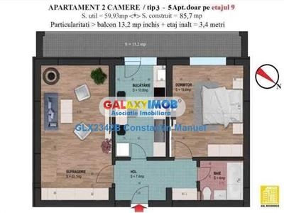 Apartament cu 2 camere in zona PArcului Carol