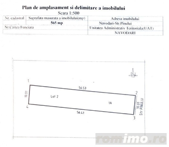 Navodari, teren 565 mp situat intre vile