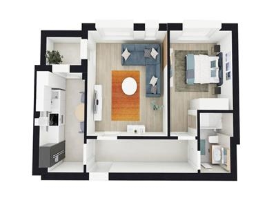 Vanzare apartament 2 camere bloc nou etajul 3