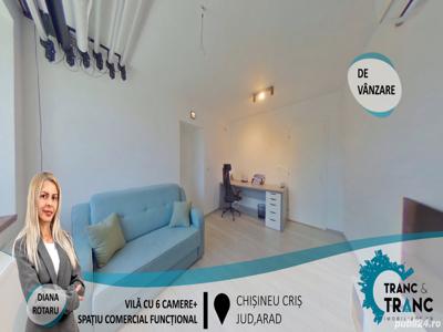 Vilă cu 6 camere+spațiu comercial funcțional în Chișineu Criș(ID:27505)