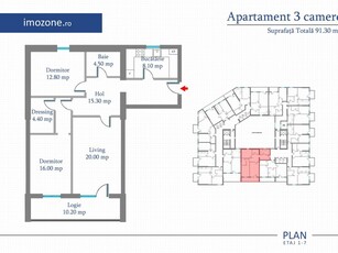 Apartament 3 camere Pacii bloc nou, 3 camere deccomandat