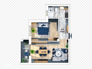 Apartament de vanzare cu 2 camere in ansamblu rezidential