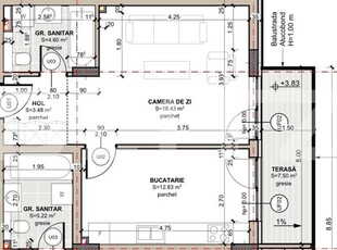 PROIECT NOU, apartament 2 camere finisat, 40 mp utili, zona Eroilor