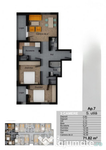Ansamblu rezidential cu 2-3-4 camere, semifinisat, finalizat