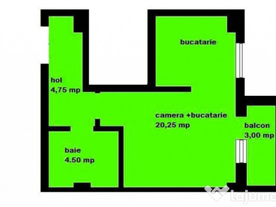 Apartament 1 camera D-Valea Adanca - 32.5 mp