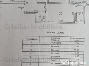 Ap. 4 cam conf.1 Plantelor 83mp etaj intermediar 2 balcoane